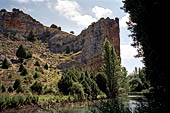 Hoces del ro Riaza, Montejo Spagna - Il fiume sotto gli ultimi contrafforti della Pena Fueros.